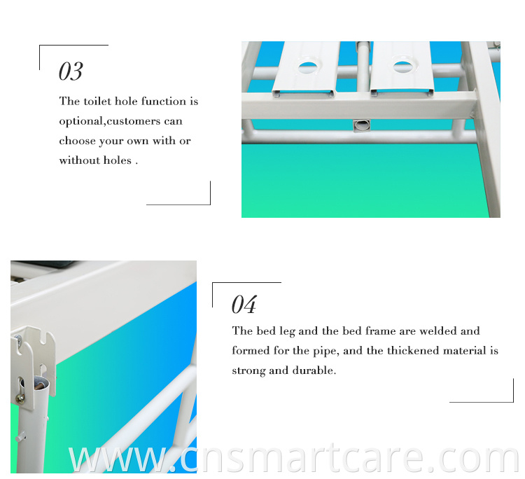 Cheap Price Patient Used Manual Integral Lifting two shake Hospital Bed For Sale